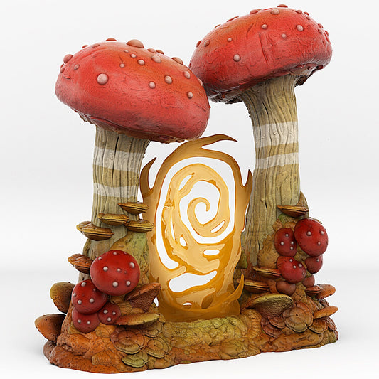 Mushroom Portal | Scenery and terrain | 3D Printed Resin Miniature | Tabletop Role Playing | AoS | D&D | 40K | Pathfinder
