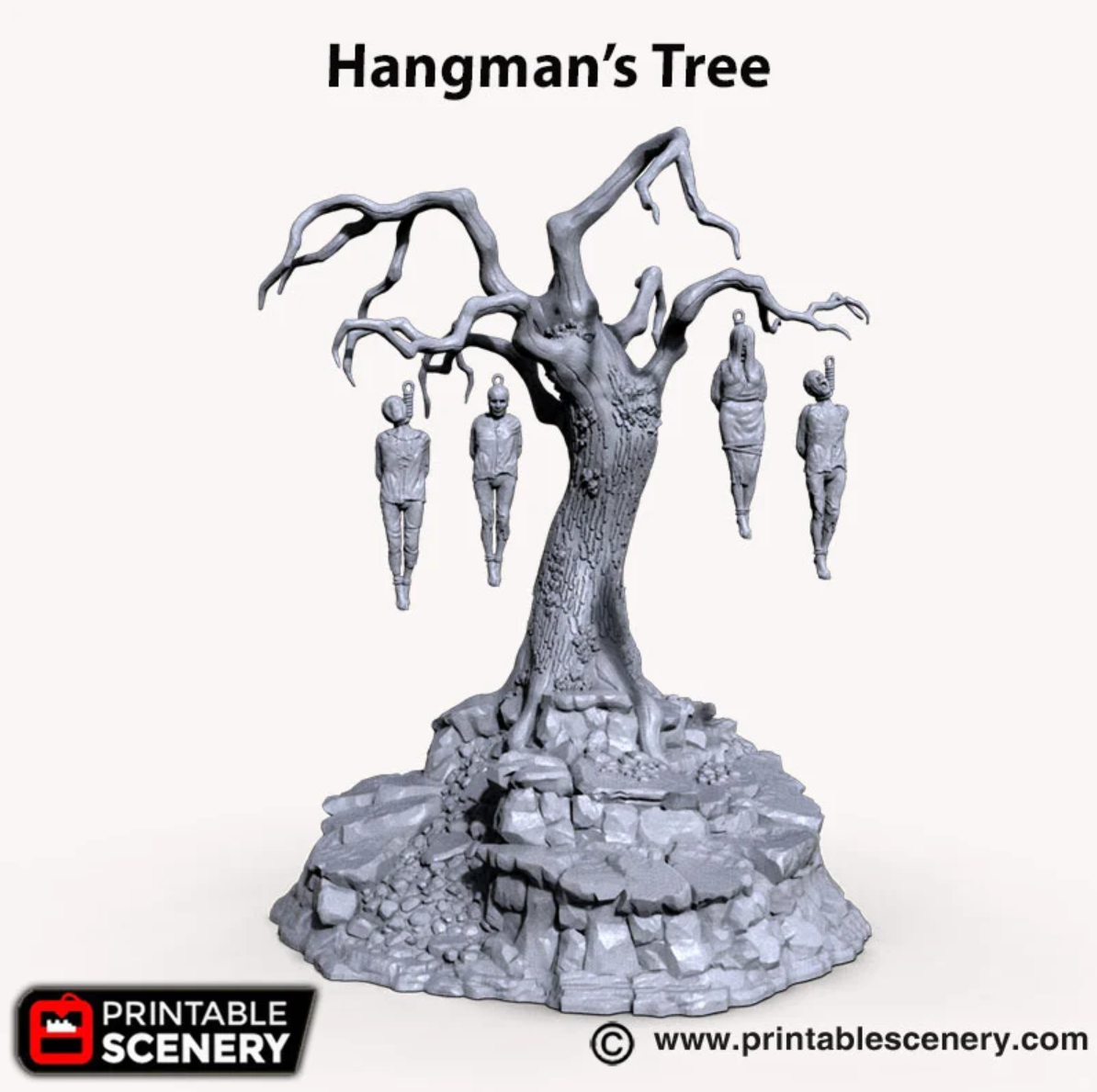 Hangman's Tree - Shadowfey Wilds 15mm 20mm 28mm 32mm Wargaming Terrain DnD PathfinderTabletop Gaming, Role-playing, RPG, D&D Printable Scenery