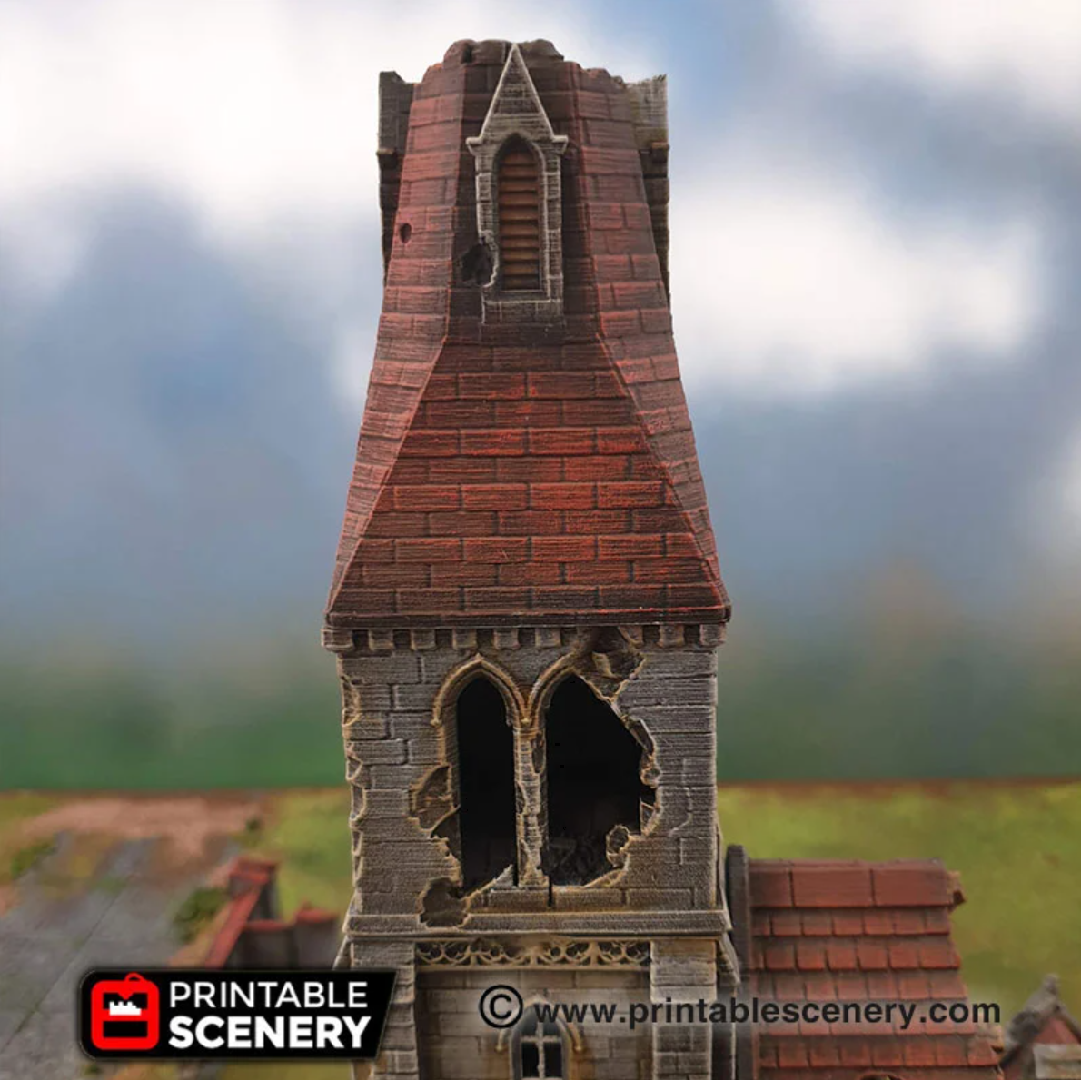 Medieval Church 15mm 20mm 28mm 32mm Wargaming Terrain DnD PathfinderTabletop Gaming, Role-playing, RPG, D&D Printable Scenery