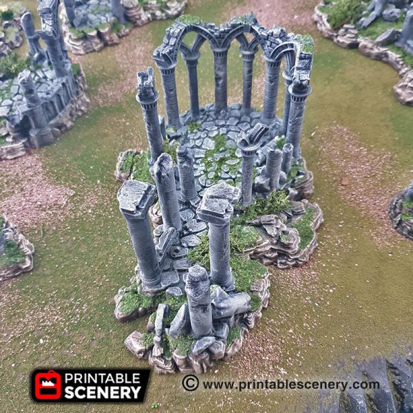 Ancient ruins - 15mm 20mm 28mm 32mm Goblins and grottos, Scatter Terrain D&D, DnD, Warhammer 40K Pathfinder