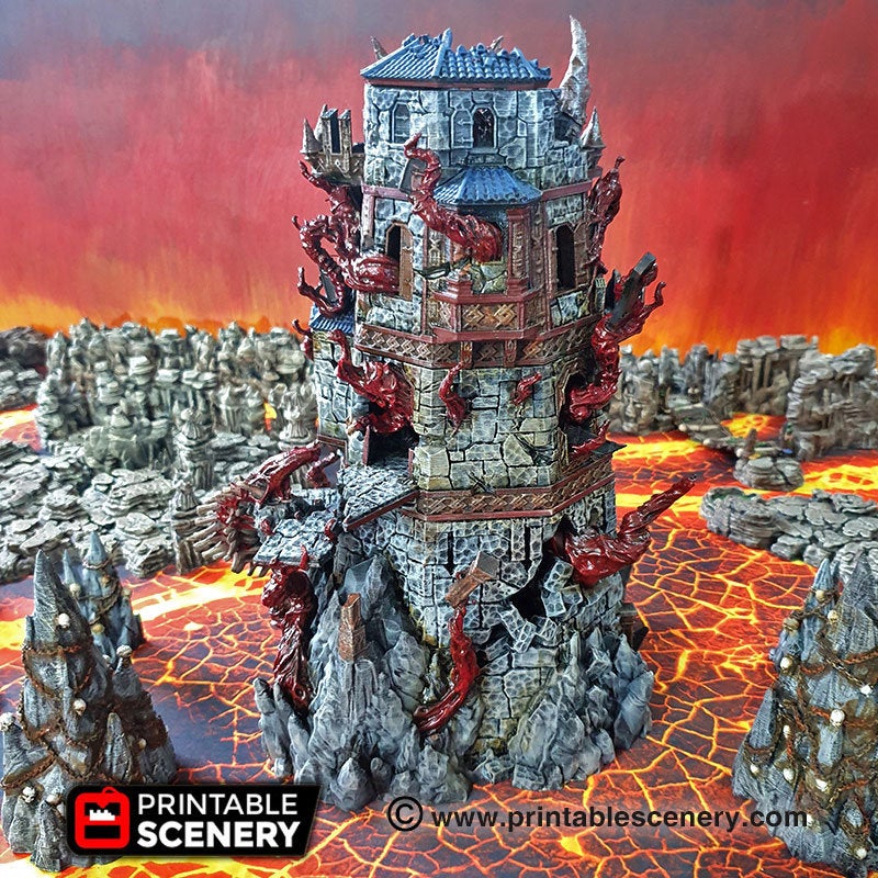 Demonhelm for Tabletop Gaming, Role-playing, RPG, D&D Printable Scenery