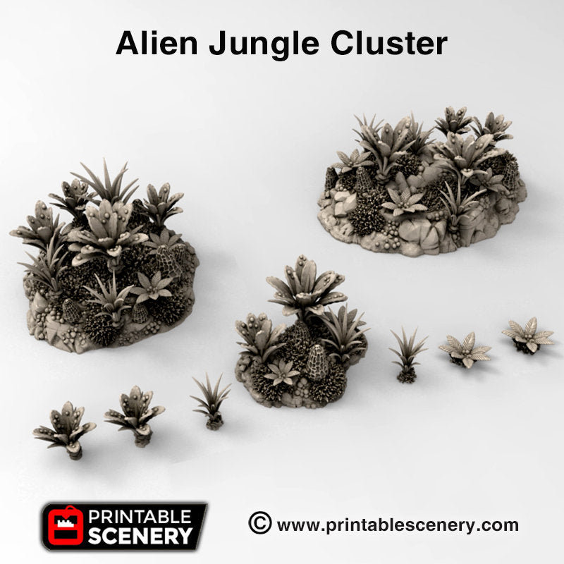 Alien Jungle Clusters - 15mm 20mm 28mm 32mm Brave  New Worlds New Eden Scatter Terrain Terrain D&D, DnD, Warhammer 40K Pathfinder