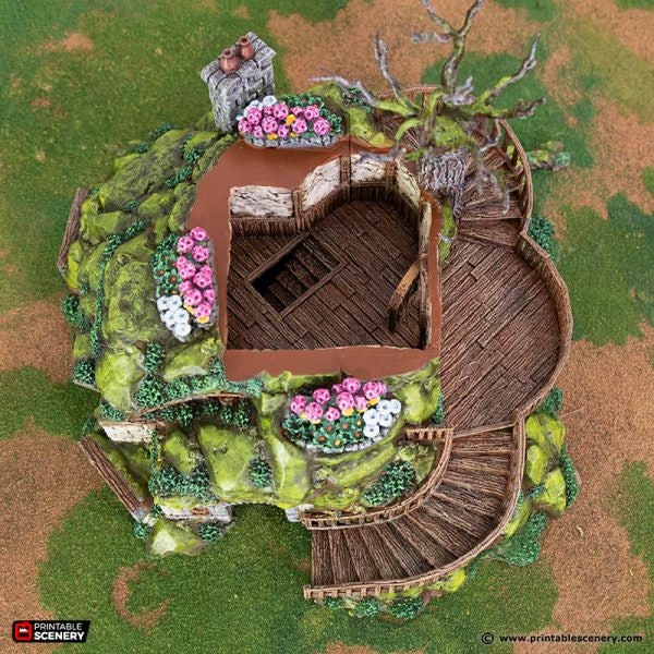 Rise of the Halflings Gardeners Guildhall | DnD Miniature Terrain | Miniature Terrain Warhammer  Tabletop Miniatures Pathfinder Frostgrave