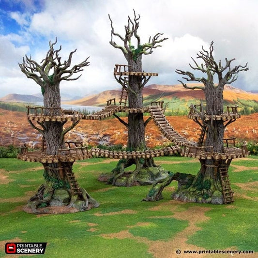 Rise of the Halflings The Forest Forts | Miniature Terrain | D&D Miniature Terrain Warhammer Tabletop Miniatures Pathfinder Frostgrave