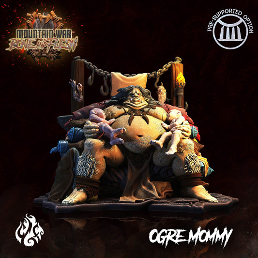Ogre Mommy Miniature - by Crippled God Foundry | Ogre Warriors | DnD | Dungeons & Dragons | Pathfinder | Warhammer