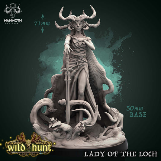Lady of the Loch | Mammoth Factory | 3D Printed Resin Miniature | Dungeons and Dragons | Pathfinder | Tabletop Role Playing | AoS | D&D