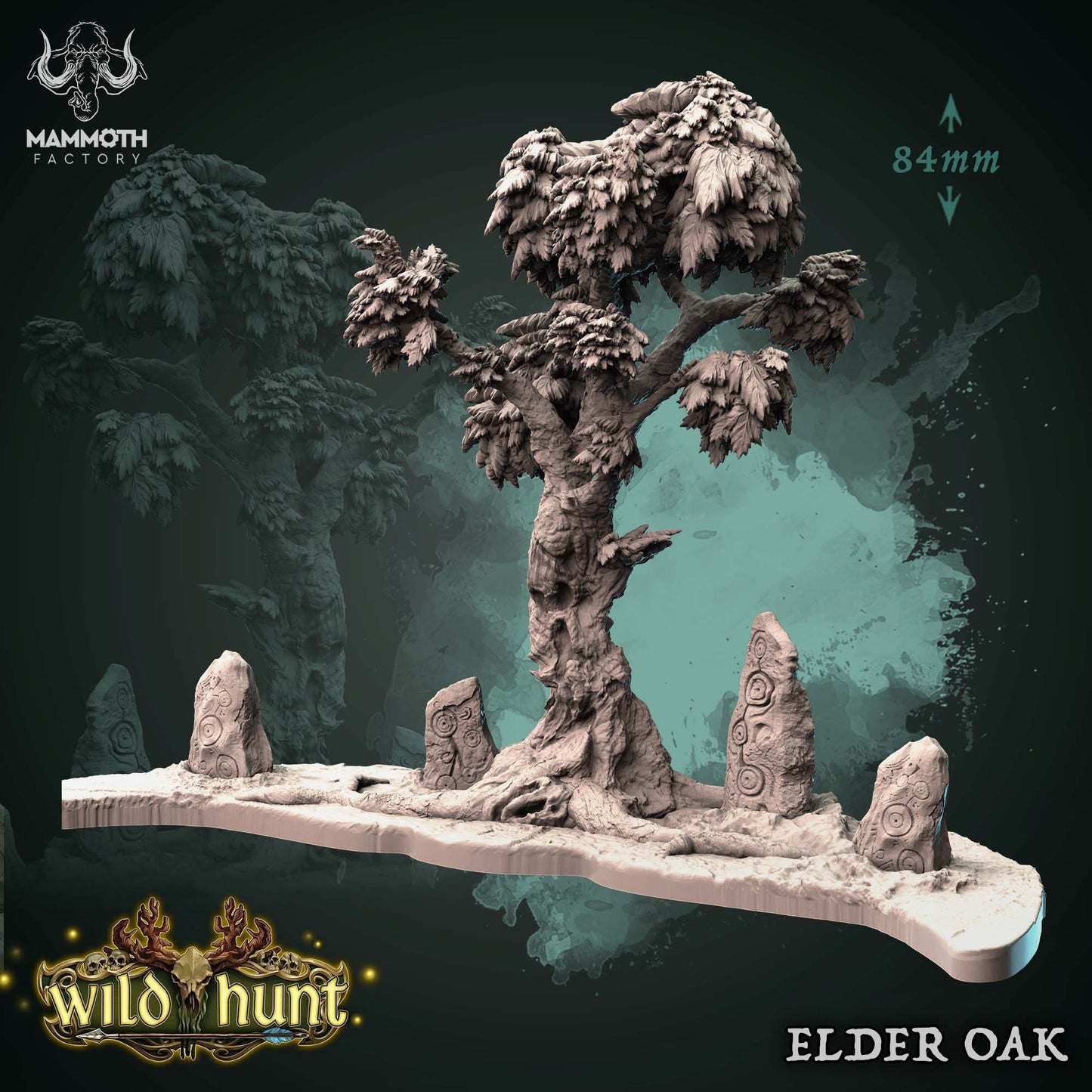 Elder Oak | Mammoth Factory | 3D Printed Resin Miniature | Dungeons and Dragons | Pathfinder | Tabletop Role Playing | AoS |D&D