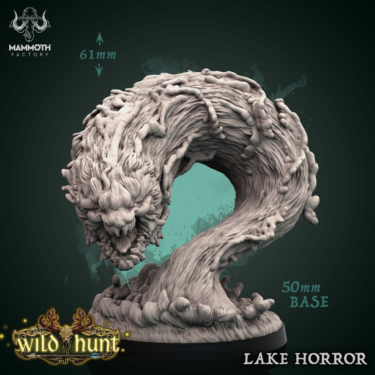 Lake Horror | Mammoth Factory | 3D Printed Resin Miniature | Dungeons and Dragons | Pathfinder | Tabletop Role Playing | AoS | D&D