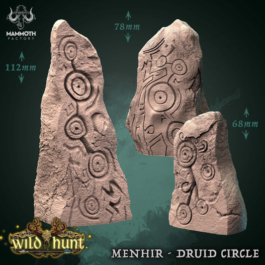Menhir Stones | Mammoth Factory | 3D Printed Resin Miniature | Dungeons and Dragons | Pathfinder | Tabletop Role Playing | AoS |D&D