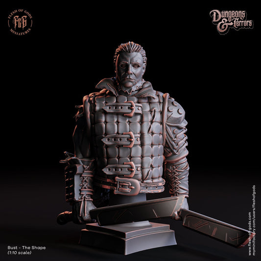The Shape Bust | Flesh of Gods | 3D Printed Resin Miniature | Dungeons and Dragons | Pathfinder | Tabletop Role Playing | D&D