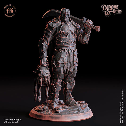 The Lake Knight | Flesh of Gods | Enemy | 3D Printed Resin Miniature | Dungeons and Dragons | Pathfinder | Tabletop Role Playing | D&D