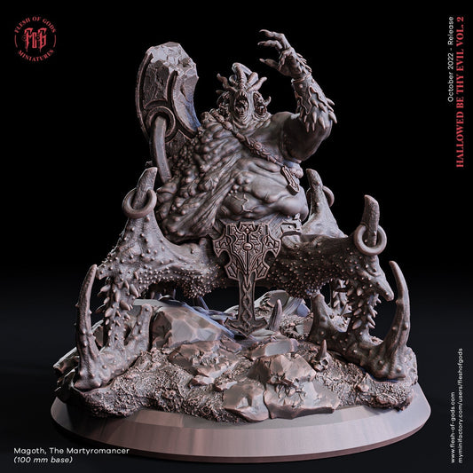 Magoth - Lord Of The Dark Plane | Flesh of Gods | Boss | 3D Printed Resin Miniature | Dungeons and Dragons | Tabletop Role Playing | D&D