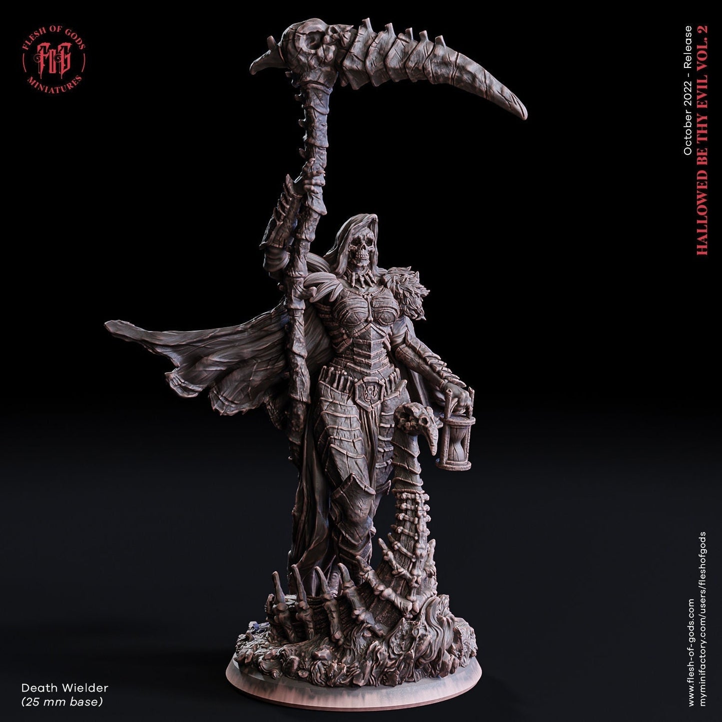 The Death Wielder | Flesh of Gods | Hero | 3D Printed Resin Miniature | Dungeons and Dragons | Pathfinder | Tabletop Role Playing | D&D