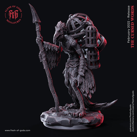 Walking Crow | Flesh of Gods | Monster | 3D Printed Resin Miniature | Dungeons and Dragons | Pathfinder | Tabletop Role Playing | D&D