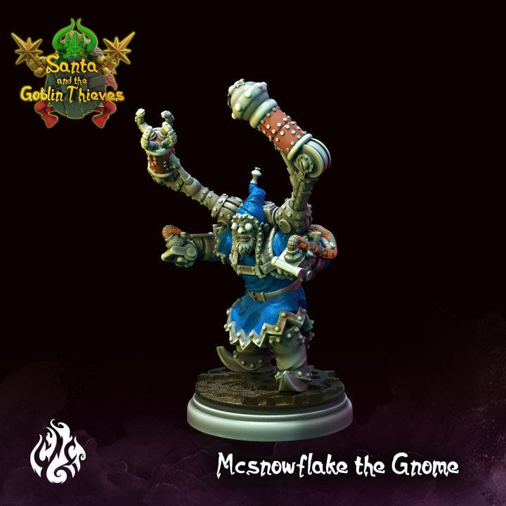 McSnowflake the Gnome - by Crippled God Foundry | Christmas Collection | Santa and the Goblin Thieves | DnD | Dungeons & Dragons