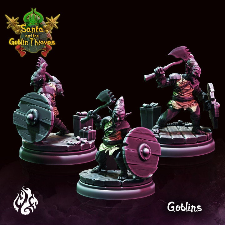 Goblins - by Crippled God Foundry | Christmas Collection | Santa and the Goblin Thieves | DnD | Dungeons & Dragons