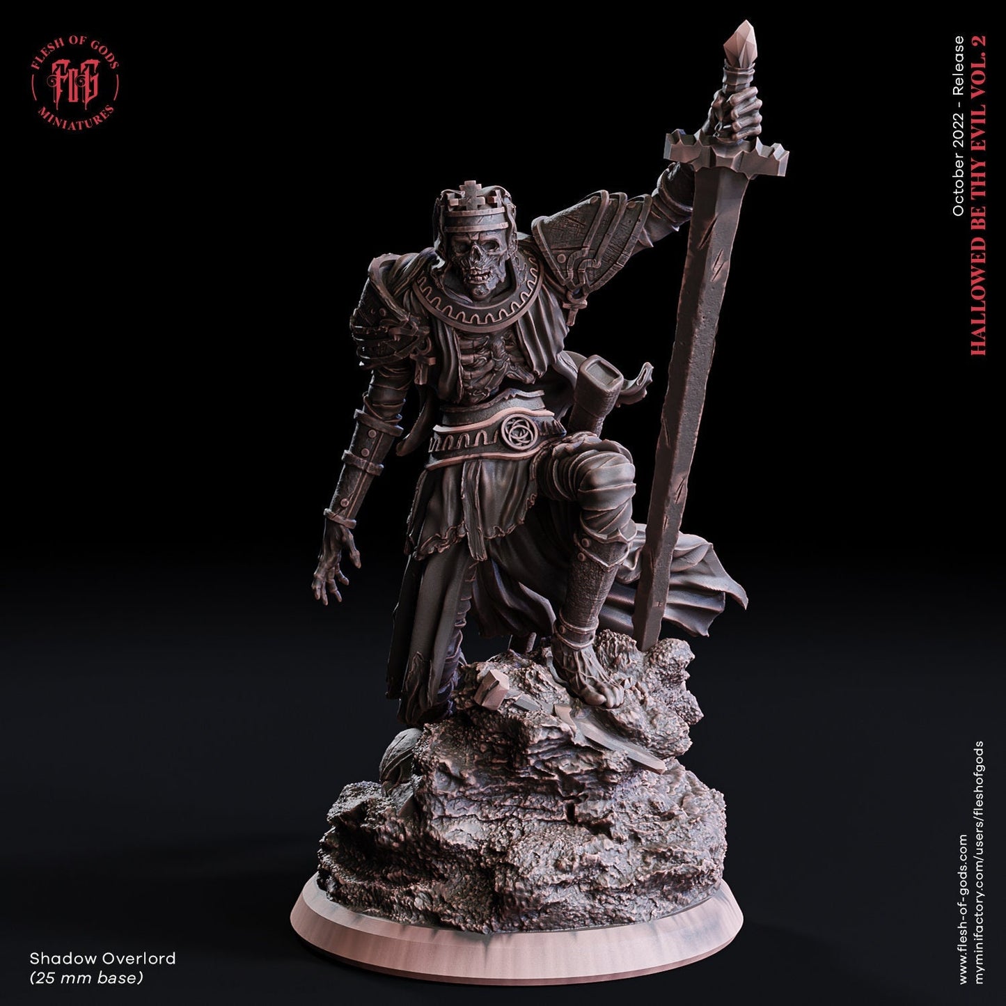 Shadow Overlord | Flesh of Gods | Enemy | 3D Printed Resin Miniature | Dungeons and Dragons | Pathfinder | Tabletop Role Playing | D&D