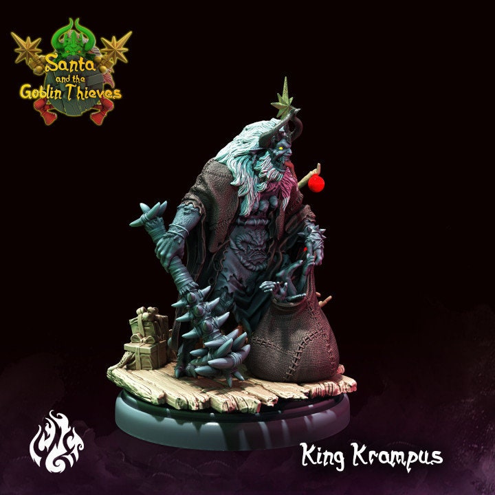 Krampus the evil Goblin King - by Crippled God Foundry | Christmas Collection | Santa and the Goblin Thieves | DnD | Dungeons & Dragons