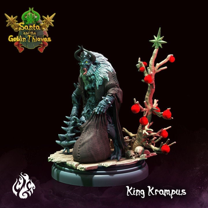 Krampus the evil Goblin King - by Crippled God Foundry | Christmas Collection | Santa and the Goblin Thieves | DnD | Dungeons & Dragons