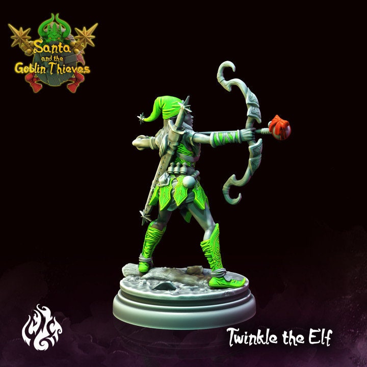Twinkle the Elf - by Crippled God Foundry | Christmas Collection | Santa and the Goblin Thieves | DnD | Dungeons & Dragons