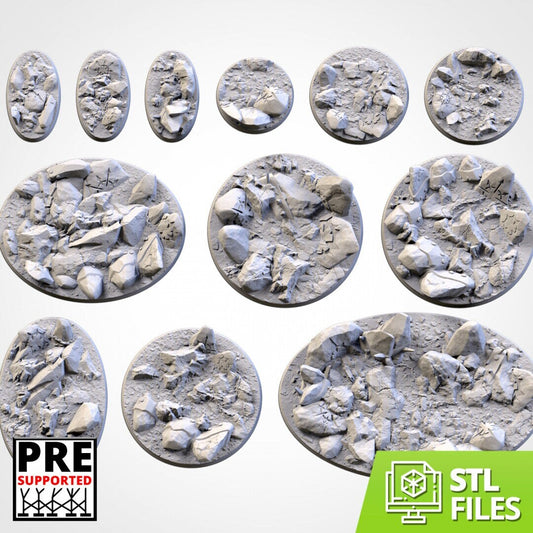 Chaos Hell Round Wargaming Bases | 25mm 32mm 40mm | Txarli Factory
