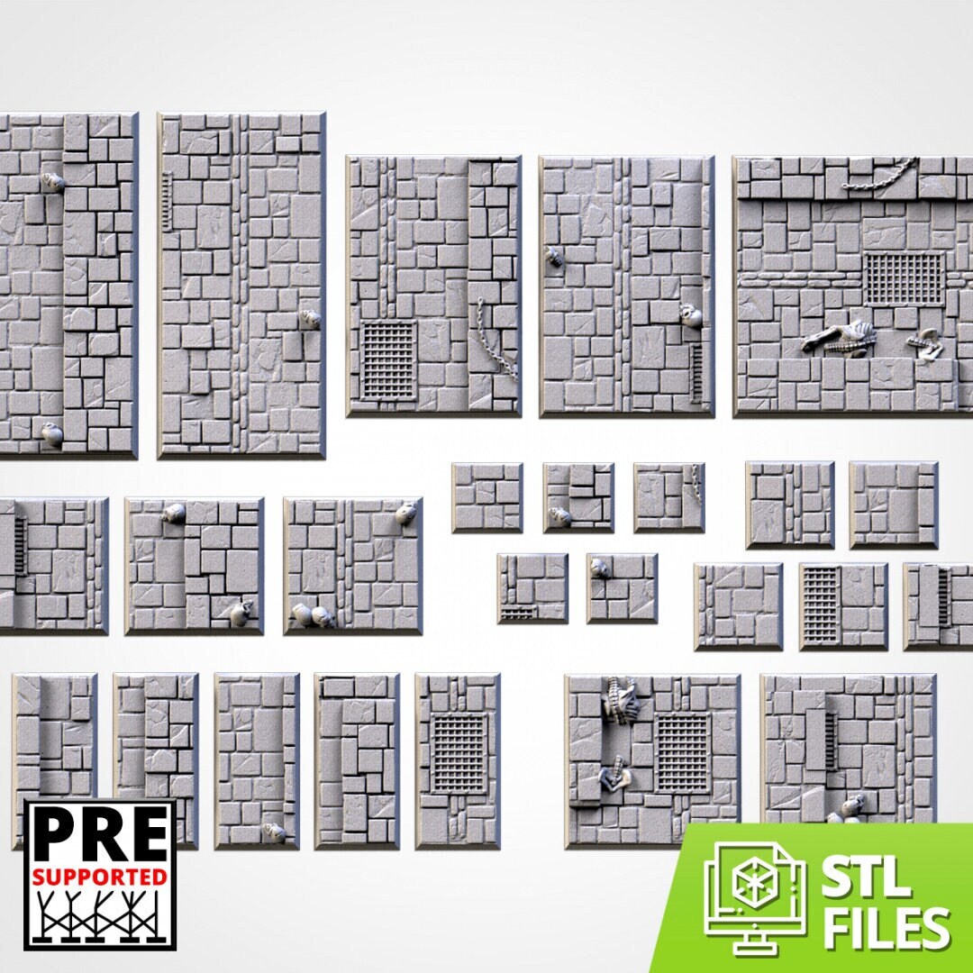 Dungeon Square Wargaming Bases | 20mm 25mm 50mm | Txarli Factory