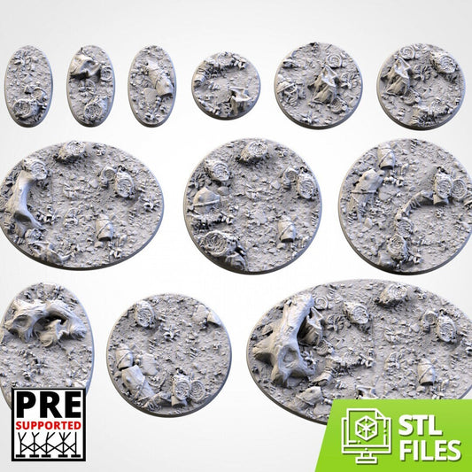 Forest Round Wargaming Bases | 25mm 32mm 40mm | Txarli Factory
