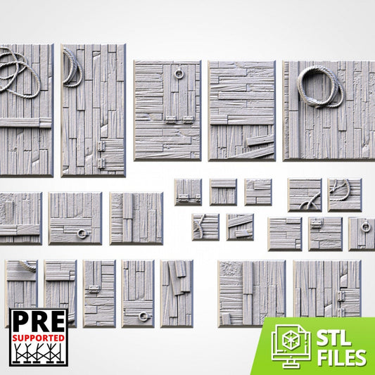 Wooden Square Wargaming Bases | 20mm 25mm 50mm | Txarli Factory