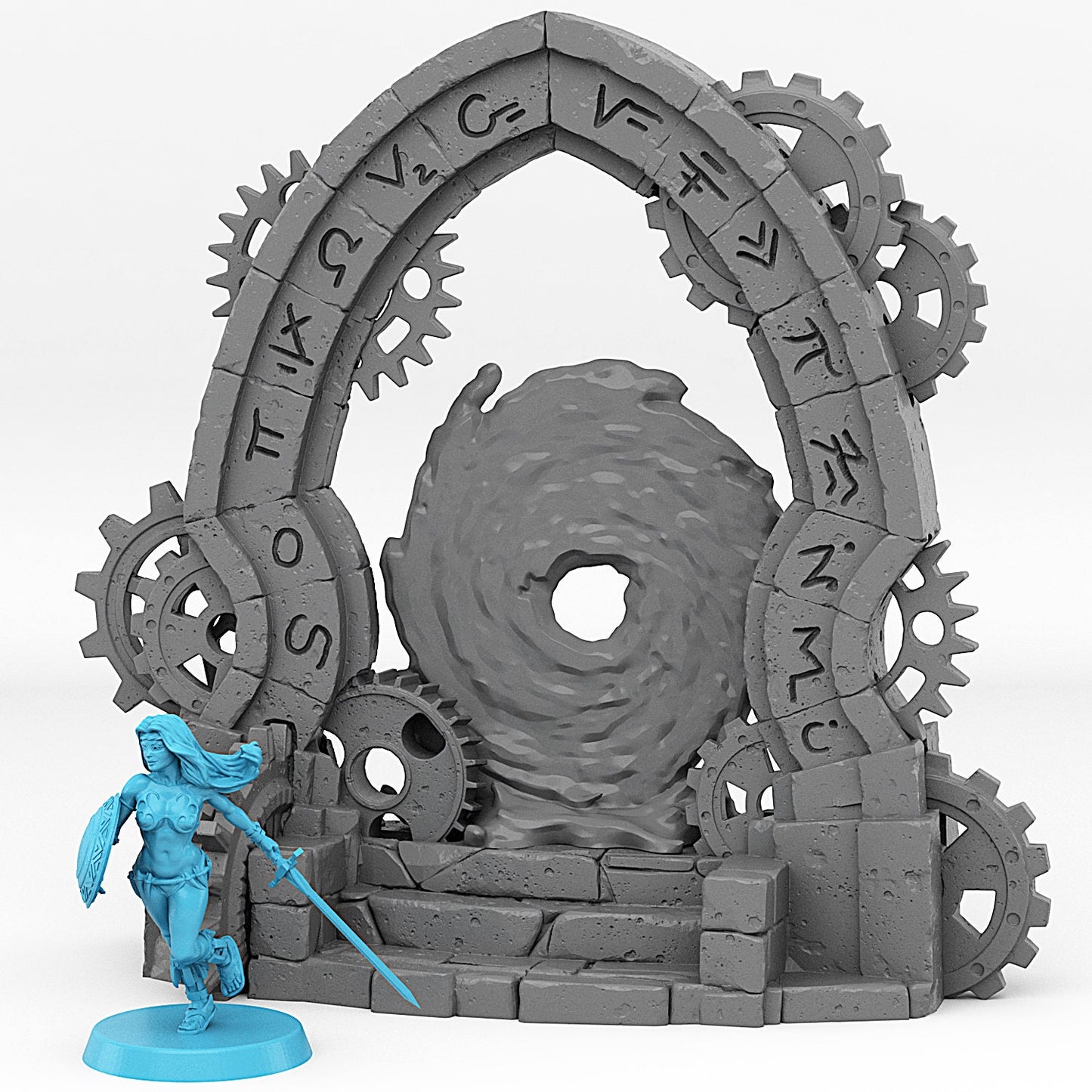 Clockwork Portal | Scenery and terrain | 3D Printed Resin Miniature | Tabletop Role Playing | AoS | D&D | 40K | Pathfinder