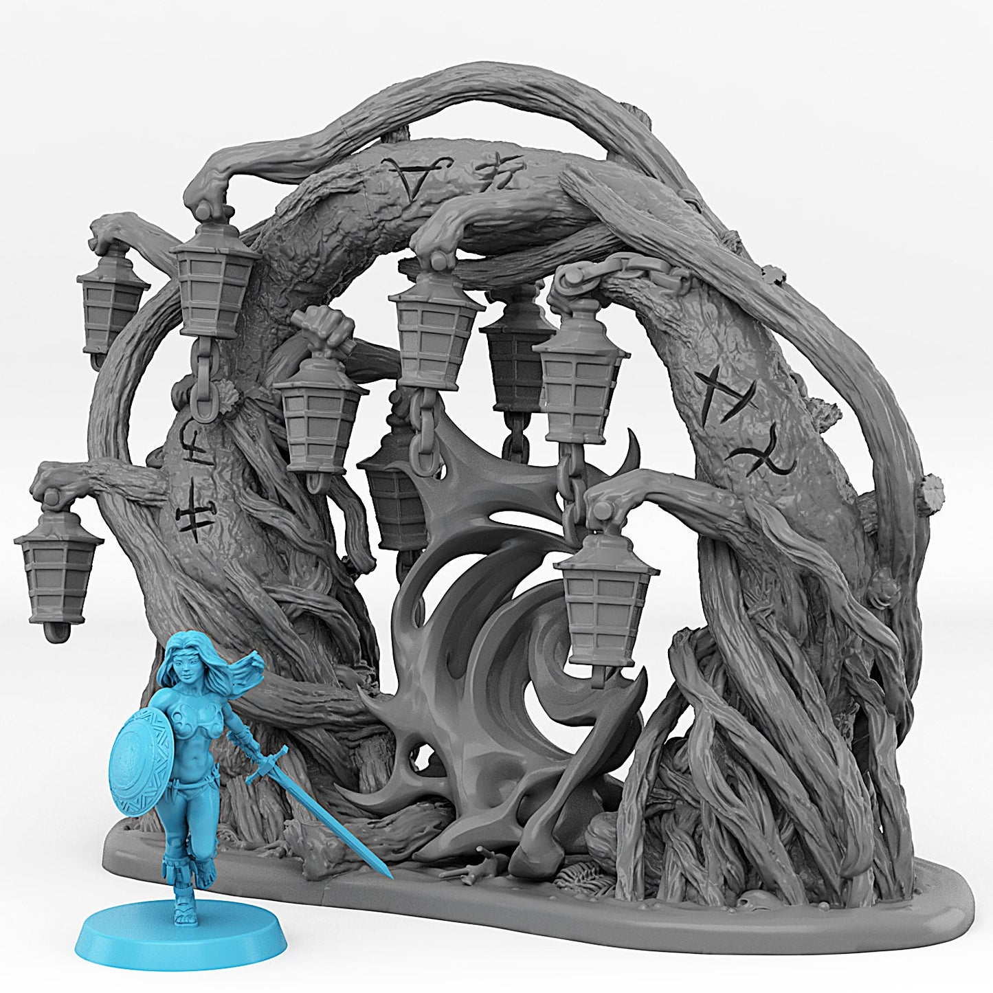 Creepy Forest Portal | Scenery and terrain | 3D Printed Resin Miniature | Tabletop Role Playing | AoS | D&D | 40K | Pathfinder