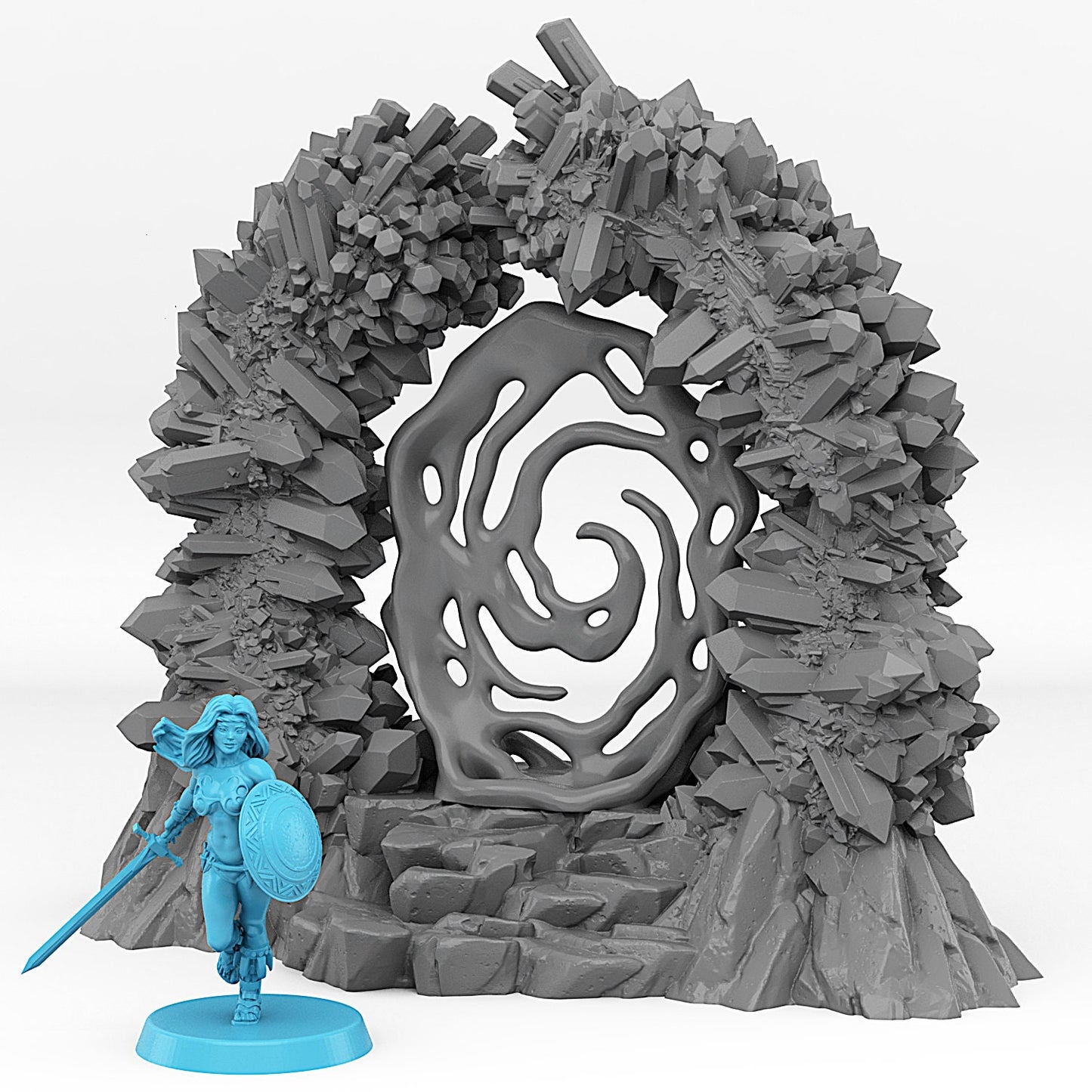 Crystal Portal | Scenery and terrain | 3D Printed Resin Miniature | Tabletop Role Playing | AoS | D&D | 40K | Pathfinder