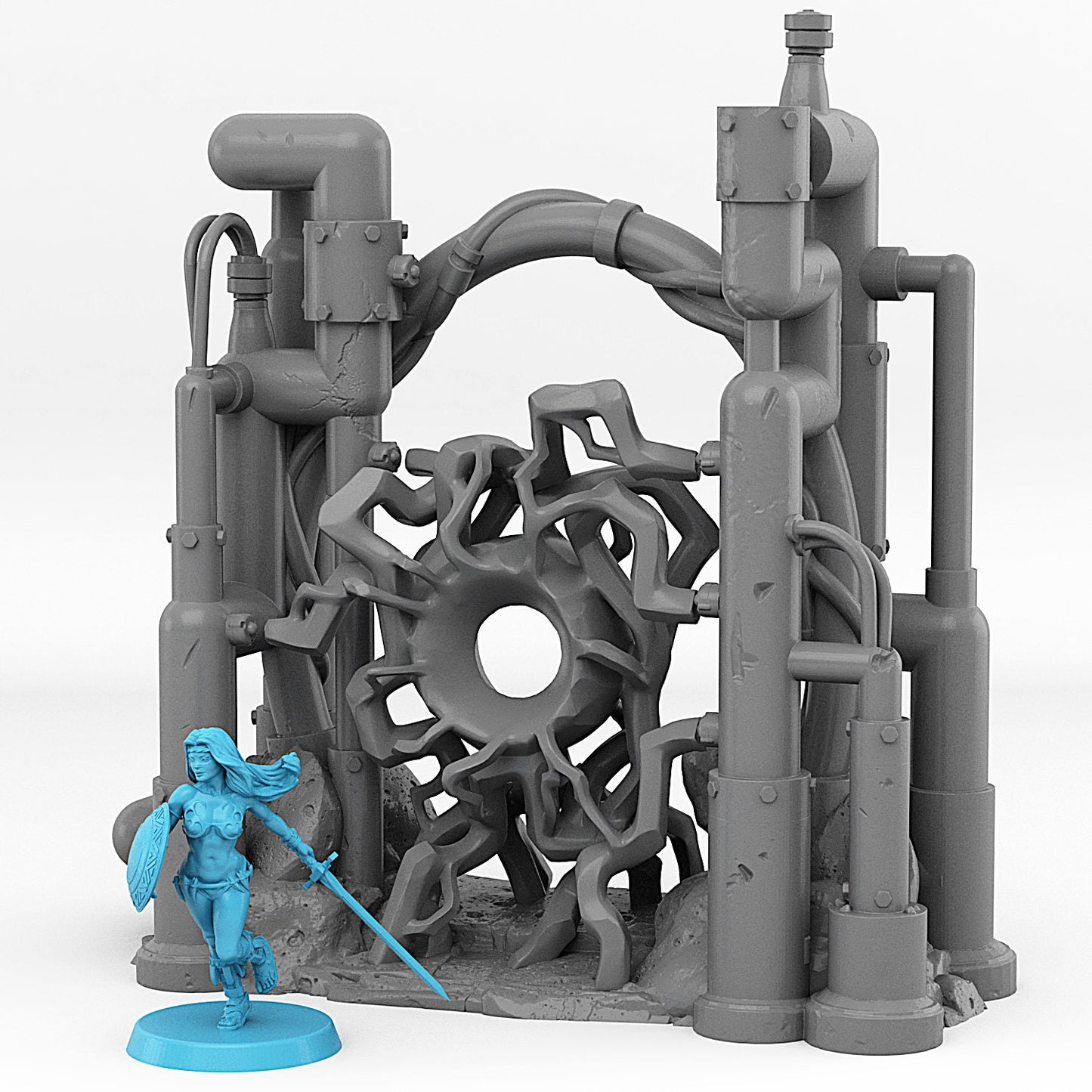 Martian Pipes Portal | Scenery and terrain | 3D Printed Resin Miniature | Tabletop Role Playing | AoS | D&D | 40K | Pathfinder