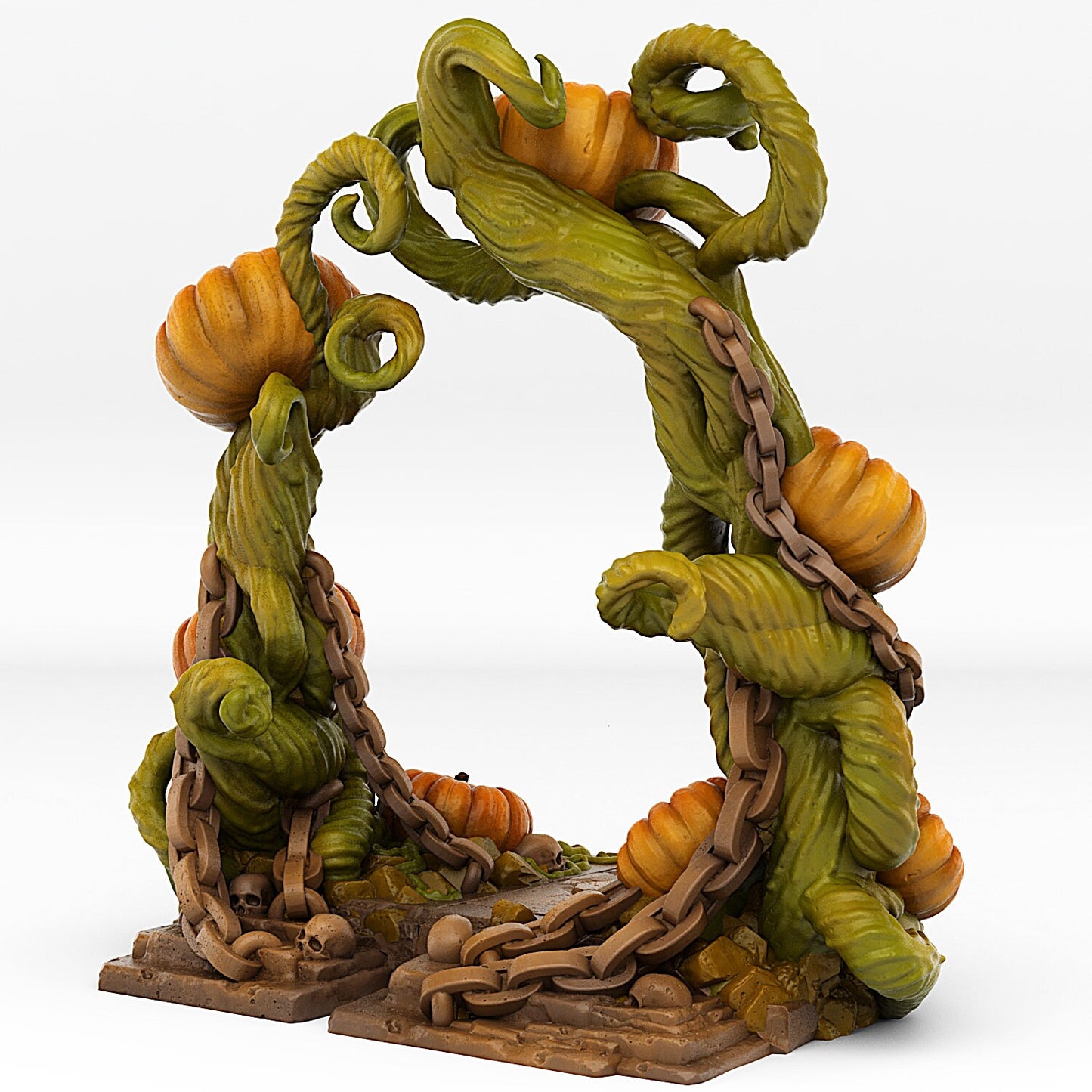 Pumpkin Portal | Scenery and terrain | 3D Printed Resin Miniature | Tabletop Role Playing | AoS | D&D | 40K | Pathfinder
