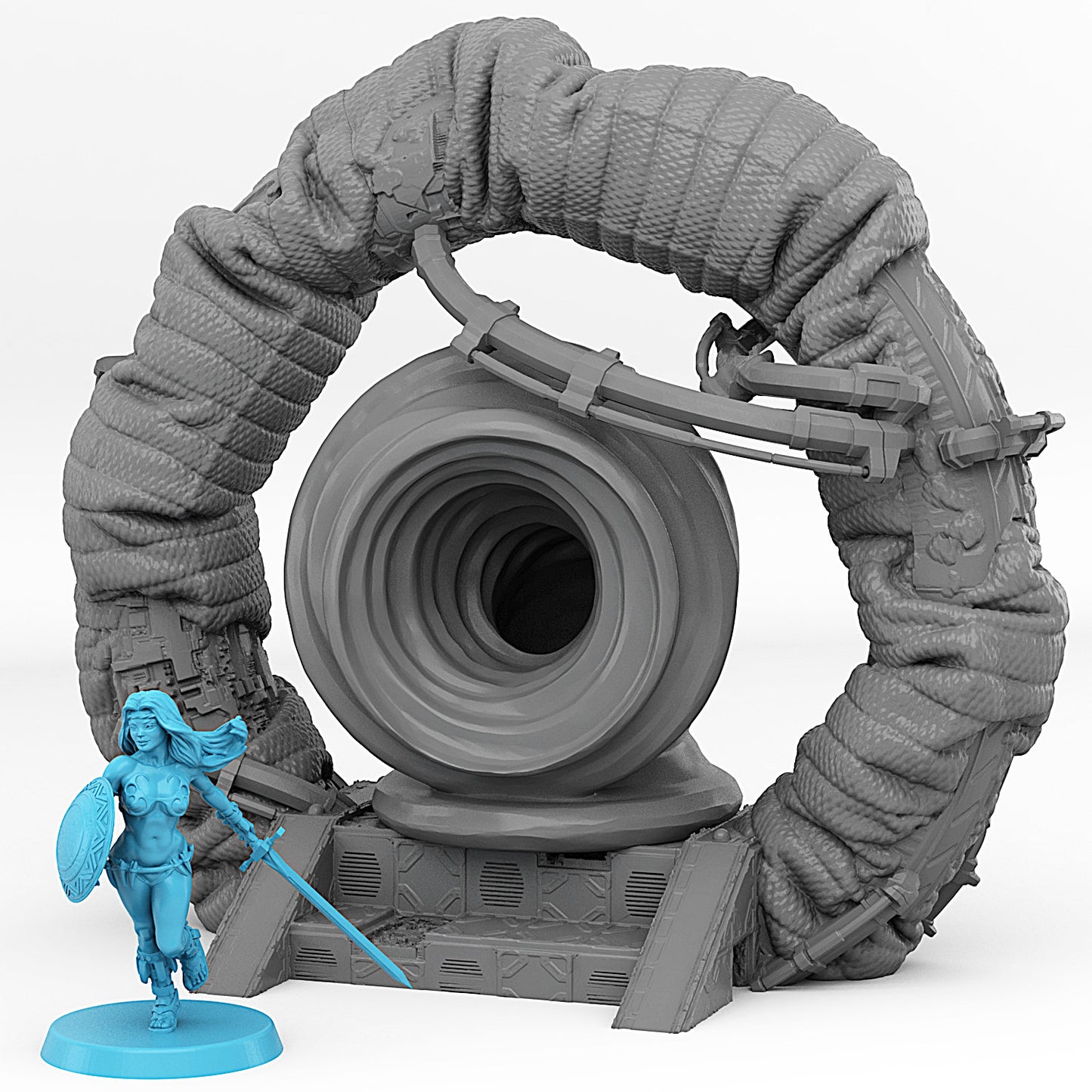 Spaceship Portal | Scenery and terrain | 3D Printed Resin Miniature | Tabletop Role Playing | AoS | D&D | 40K | Pathfinder