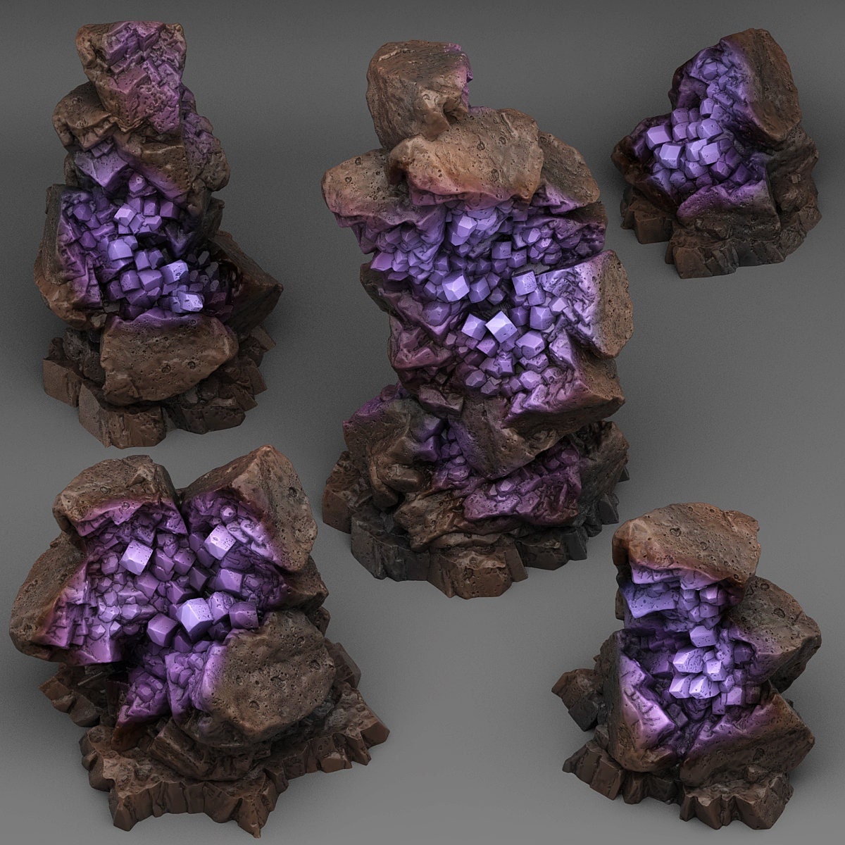 Ancient Hidden Crystals | Scenery and terrain | 3D Printed Resin Miniature | Tabletop Role Playing | AoS | D&D | 40K | Pathfinder