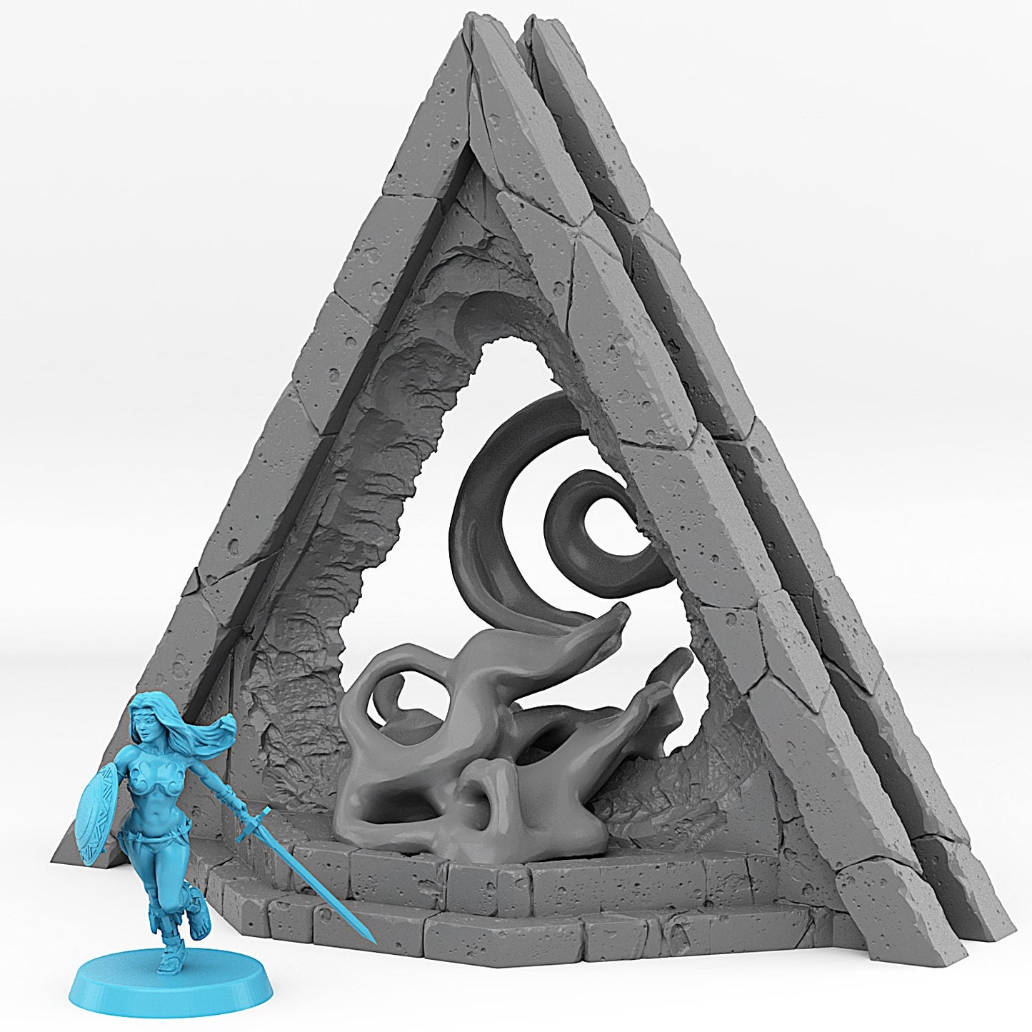 Alien Pyramid Portal | Scenery and terrain | 3D Printed Resin Miniature | Tabletop Role Playing | AoS | D&D | 40K | Pathfinder