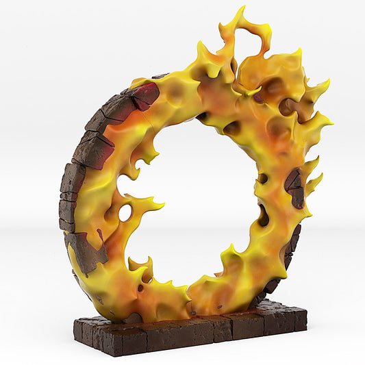 Fire Elemental Portal | Scenery and terrain | 3D Printed Resin Miniature | Tabletop Role Playing | AoS | D&D | 40K | Pathfinder
