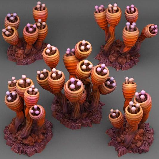 Alien Anemone | Scenery and terrain | 3D Printed Resin Miniature | Tabletop Role Playing | AoS | D&D | 40K | Pathfinder
